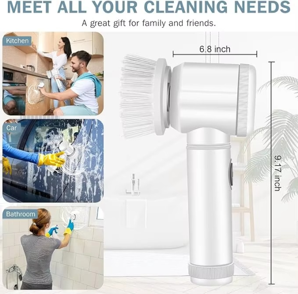 MagicBrush™ Wireless Electric Cleaning Brush – Rechargeable Scrubber for Bathtub, Tiles & Kitchen